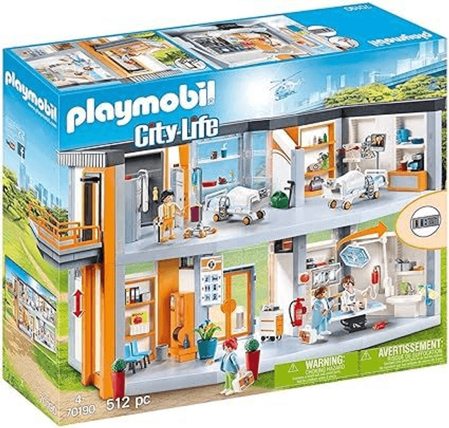PLAYMOBIL 70190 Hôpital aménagé - City Life- L&#039;hôpital